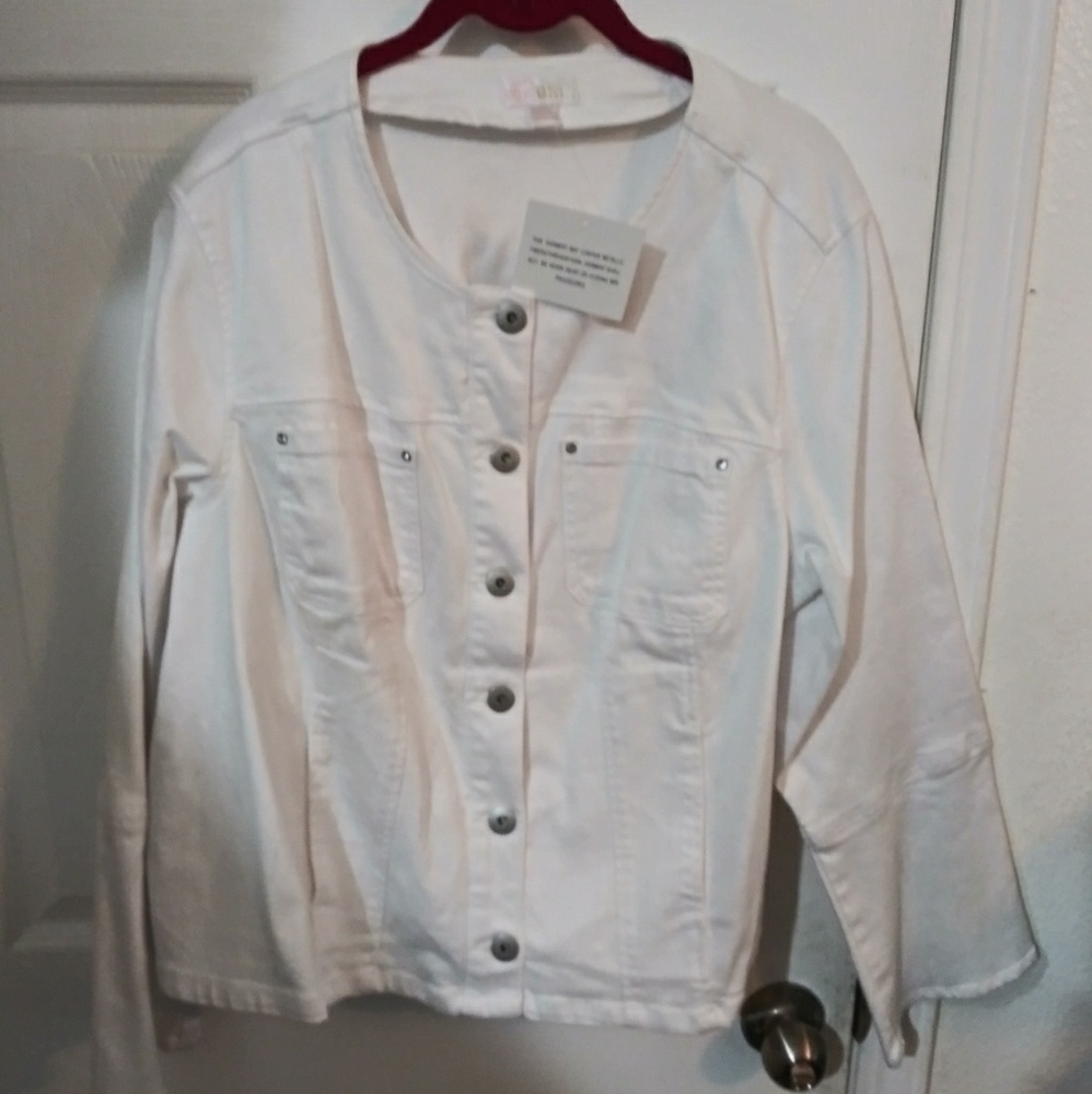 Kim Gravel White Denim Jacket